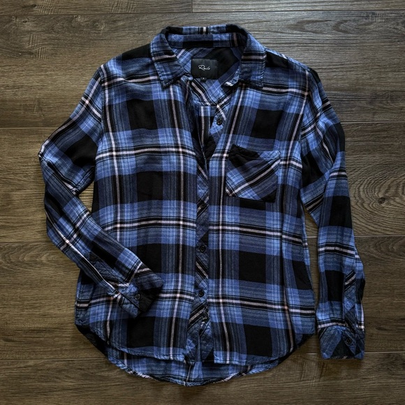 Rails Hunter Plaid Button Down Shirt Midnight Blue Pink - Picture 1 of 5